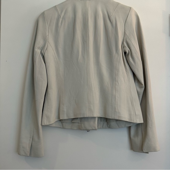 NWT VINCE Cross Front Washed-Leather Jacket (lamb skin leather) - Picture 11 of 13